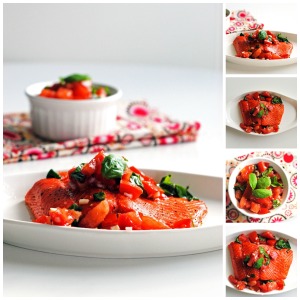 Oven-Roasted Salmon with Tomato Relish